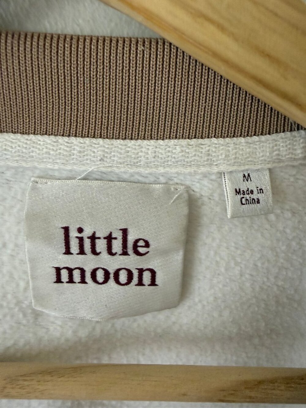 Little Moon Aritzia | Retro Stripe White Casual Sweatshirt | Medium - Picture 5 of 9